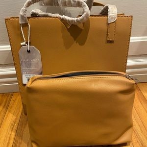 Pixie Mood Alicia Mini Tote vegan leather 2pc honey